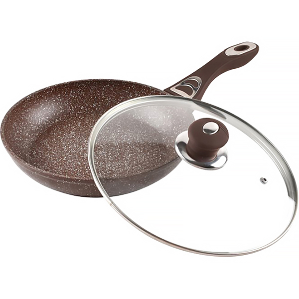 Сковорода Bekker BK-7838 22 см DARK CHOCOLATE с крышкой