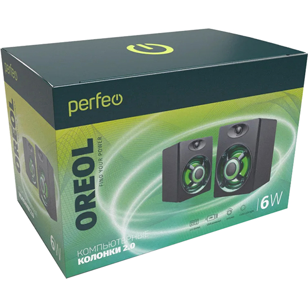 Колонки компьютерные 2.0 Perfeo 2х3 Вт (PF_A4440)