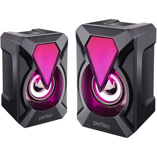Колонки компьютерные 2.0 Perfeo FLAMES 2.0 мощность 2х3 Вт PF_A4439