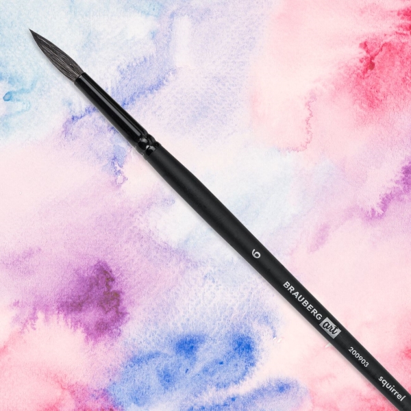 Кисть Brauberg белка круглая №6 дл ручка BRG