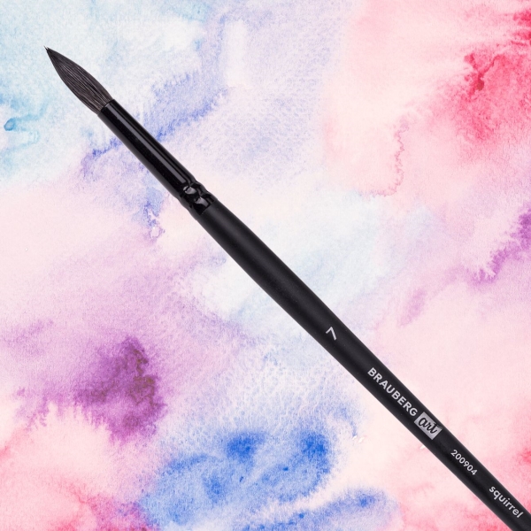 Кисть Brauberg белка круглая №7 дл ручка BRG