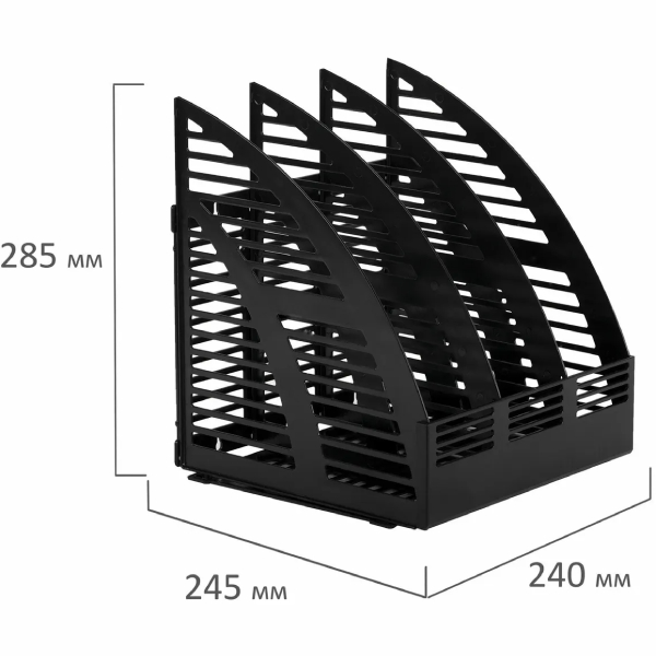 Лоток канцелярский Staff Basic 3 отд,чер