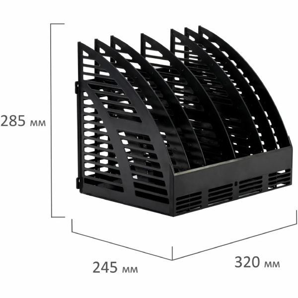 Лоток канцелярский Staff Basic 6 отд,чер