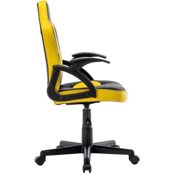 Кресло компьютерное Brabix Shark GM-203, черное/желтое