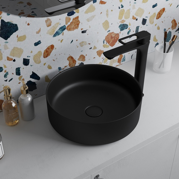 Раковина Iddis Чёрный матовый накладной, Ray, RAYBM03i27