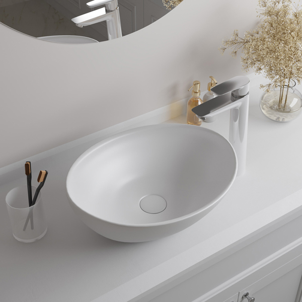 Раковина Iddis Белый глянцевый накладной, Cloud, CLOWS06i27