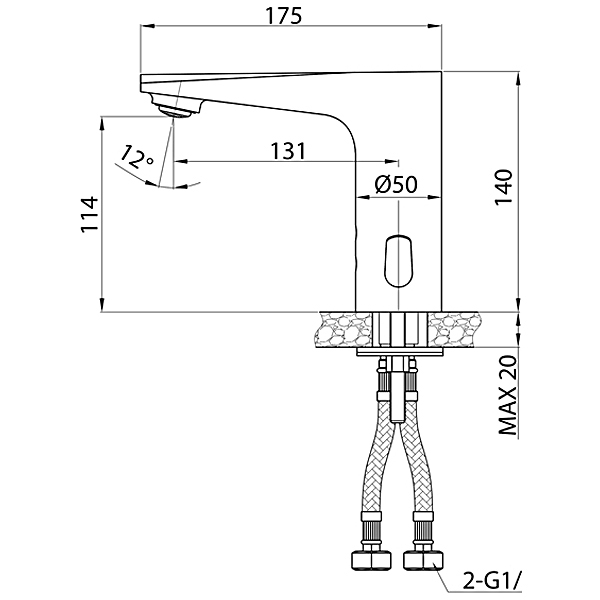 Смеситель Iddis сенсорный, PULSBS3i86