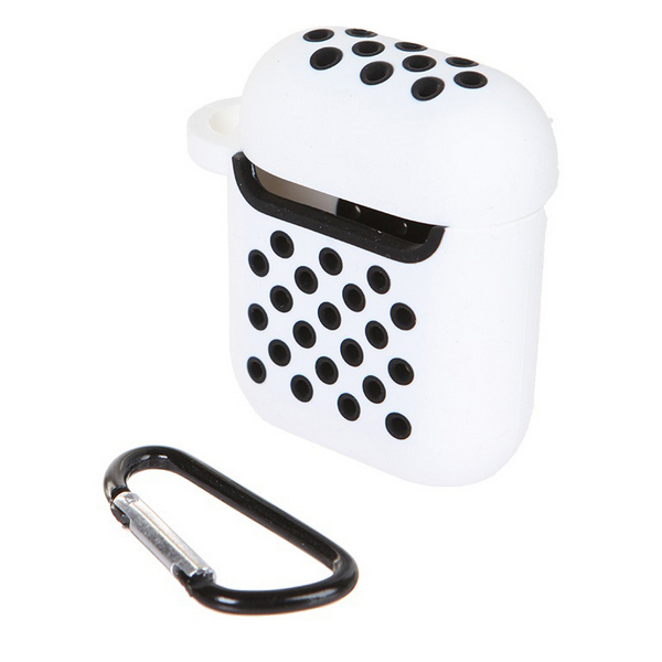 Чехол LuxCase для AirPods 1/2 Mix color silicon case белый/черный