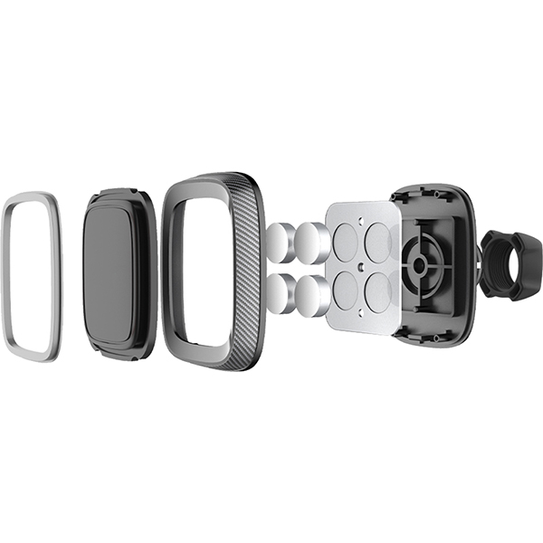 Держатель автомобильный для смартфонов Pero CH01 Magnetic Airvent Holder PRAH-CH01GR серый