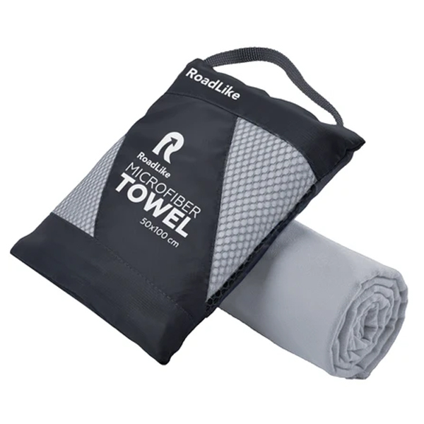 Полотенце спортивное охлаждающее RoadLike Travel 50x100 см серый