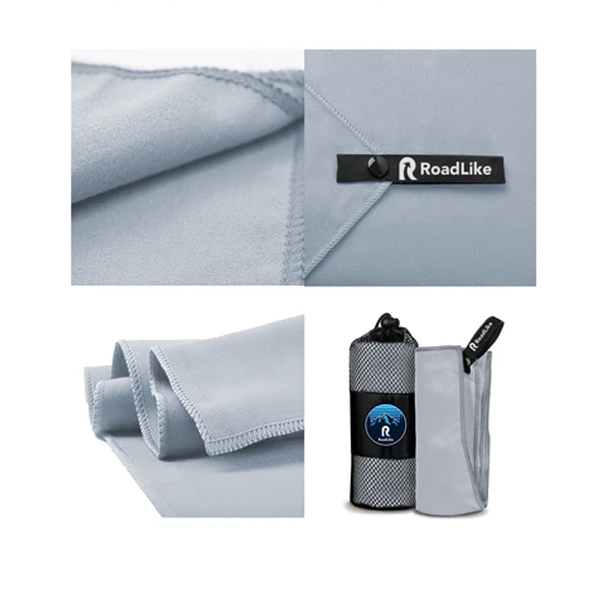 Полотенце спортивное охлаждающее RoadLike Travel 50x100 см серый