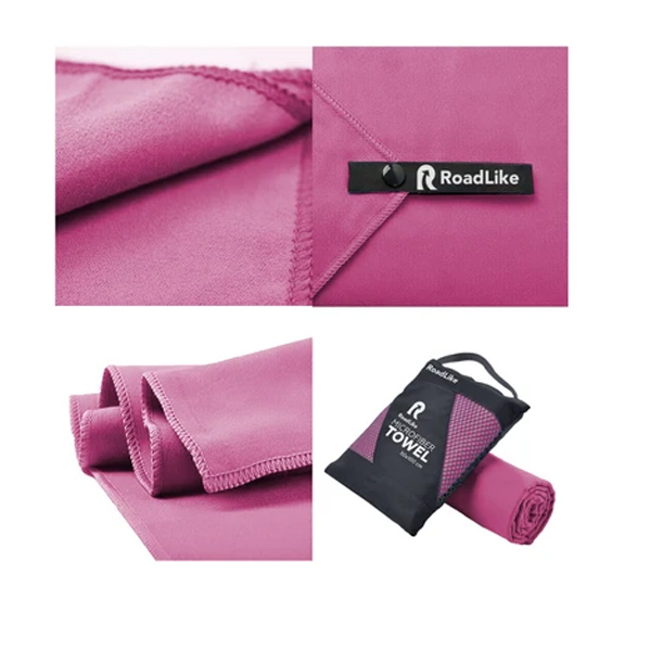 Полотенце спортивное охлаждающее RoadLike Travel 50x100 см фуксия