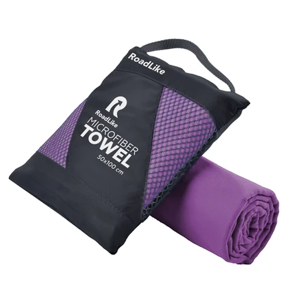 Полотенце спортивное охлаждающее RoadLike Travel 50x100 см черника
