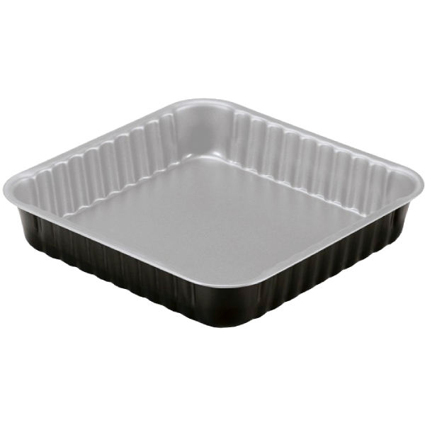 Форма для выпекания (металл) Guardini Silver Elegance квадратная рифленая 24х24 см