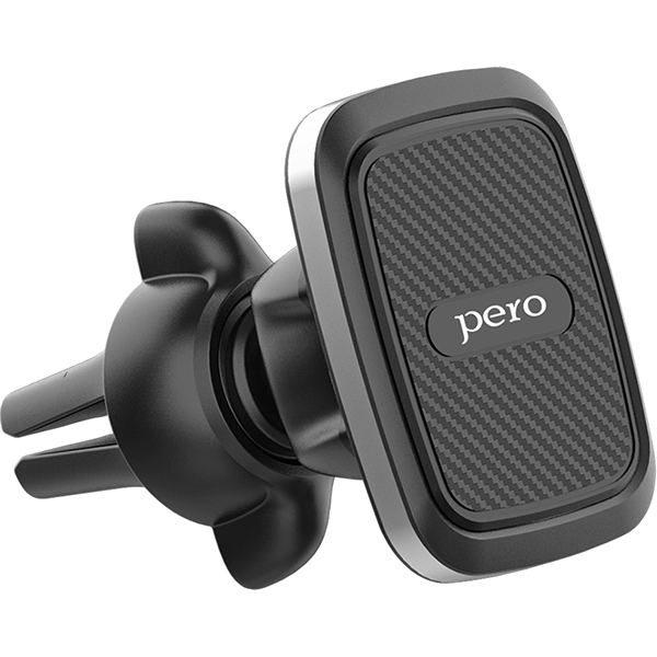 Держатель автомобильный для смартфонов Pero CH04 Magnetic Airvent CarHolder PRAH-CH04GR серый