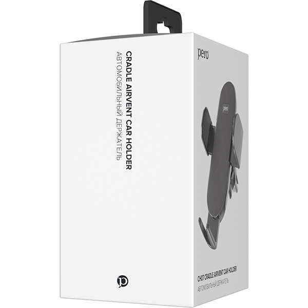 Держатель автомобильный для смартфонов Pero CH07 Cradle Airvent Car Holder PRAH-CH07 серый