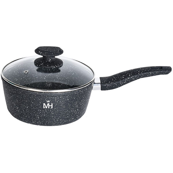 Сотейник MERCURYHAUS Granite 1,2л 16x7,5см, с крышкой (MC-1704)
