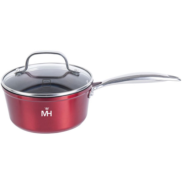 Сотейник MERCURYHAUS Red 1,2л 16x7,5см, с крышкой (MC-1778)