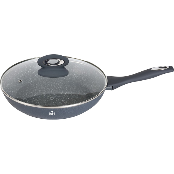 Сковорода MERCURYHAUS Granite 24см, с крышкой (MC-1722)