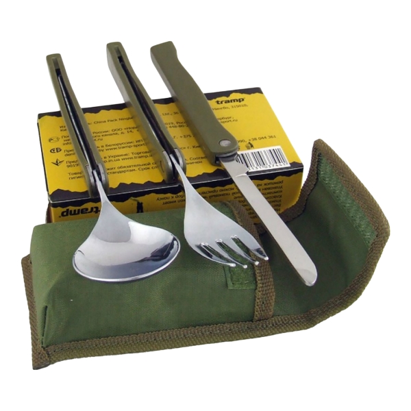 Набор посуды туристической Tramp Набор складных столовых приборов (TRC-049)