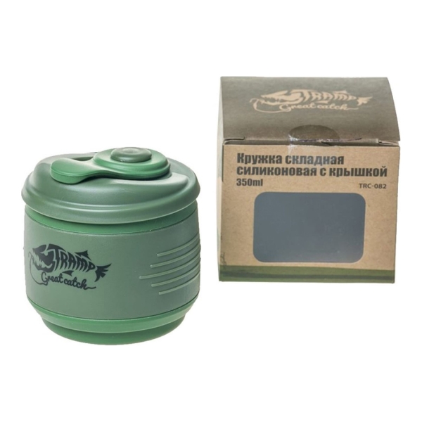 Термокружка Tramp складная с крышкой оливковый (TRC-082)