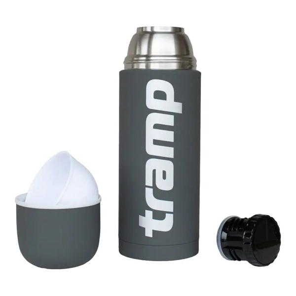 Термос Tramp Soft Touch 1.0 л. серый (TRC-109)
