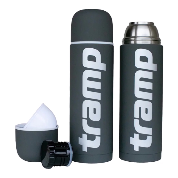 Термос Tramp Soft Touch 1.2 л. серый (TRC-110)
