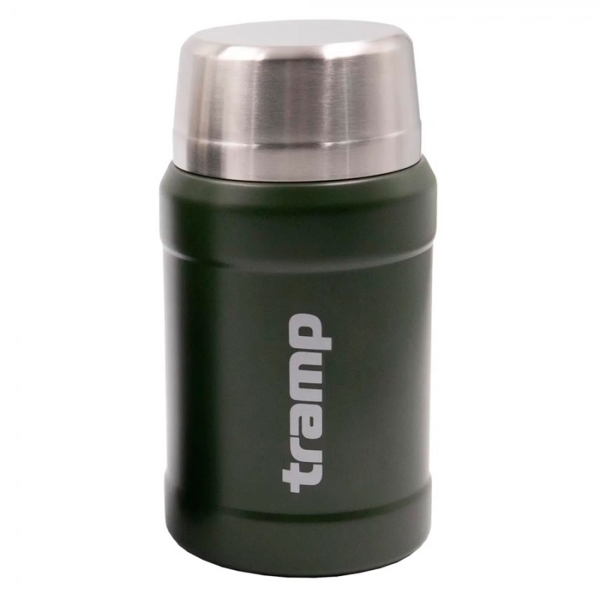 Термос Tramp с широким горлом 0.8 л оливковый (TRC-132)