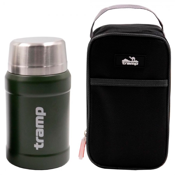 Термос Tramp с широким горлом 0.8 л оливковый (TRC-132)