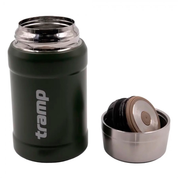 Термос Tramp с широким горлом 0.8 л оливковый (TRC-132)