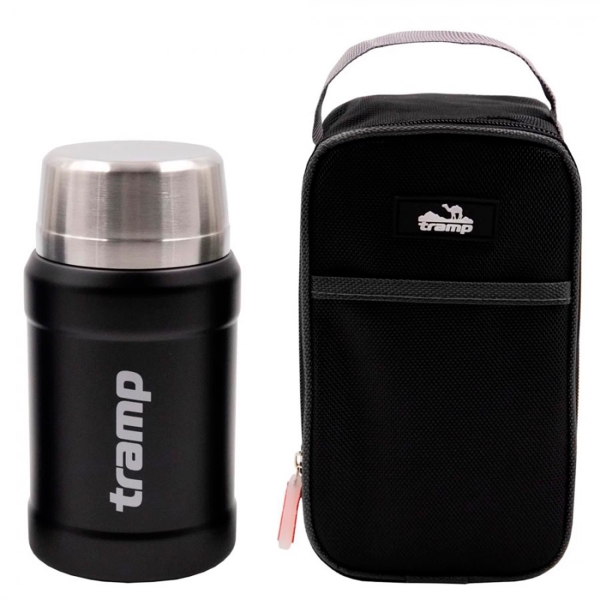 Термос Tramp с широким горлом 0.8 л черный (TRC-132)