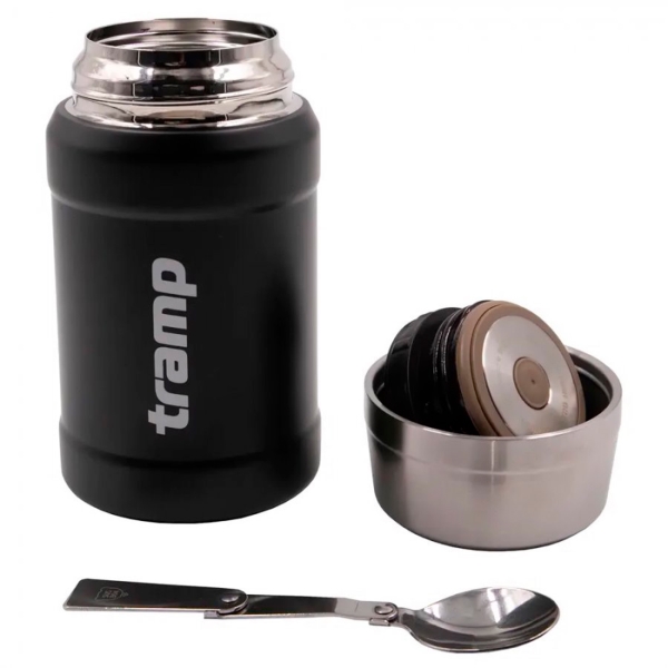 Термос Tramp с широким горлом 0.8 л черный (TRC-132)