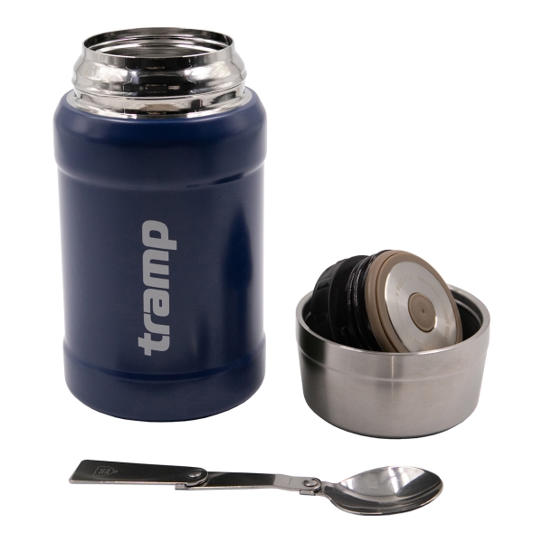 Термос Tramp с широким горлом 0.8 л синий (TRC-132)