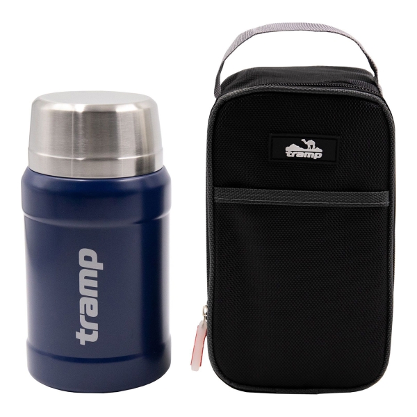 Термос Tramp с широким горлом 0.8 л синий (TRC-132)