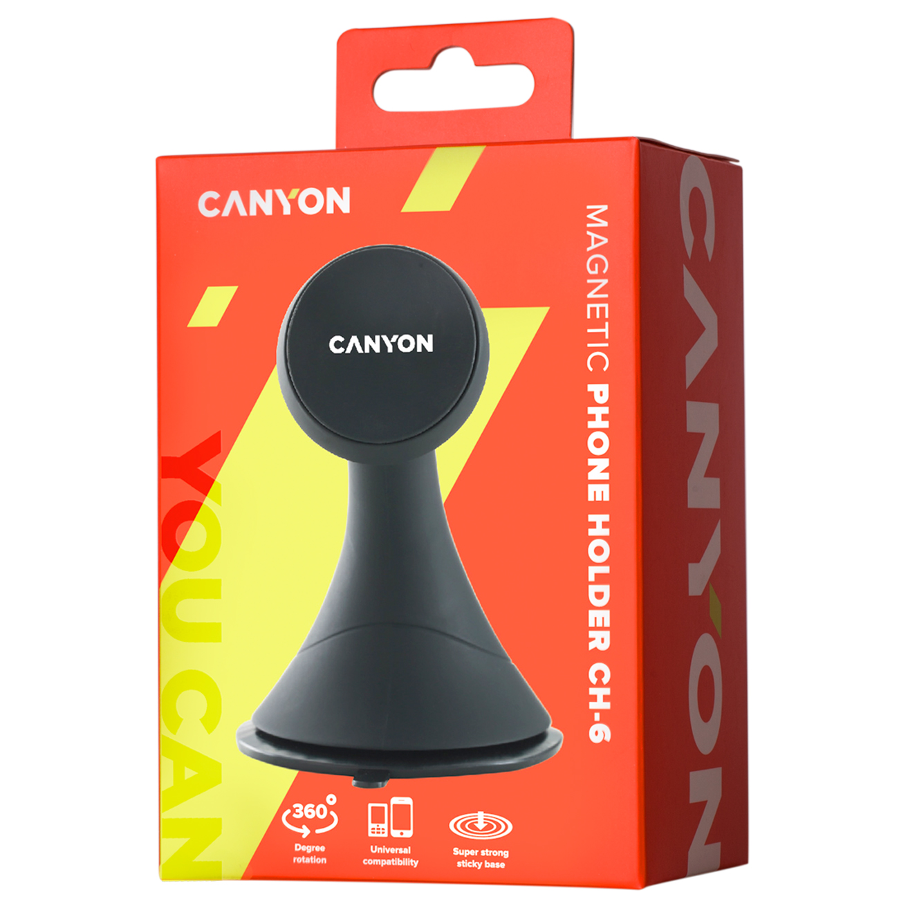 Держатель автомобильный для смартфонов Canyon CH-6 (CNE-CCHM6)