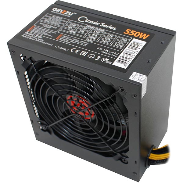 Блок питания Ginzzu CB550 12см