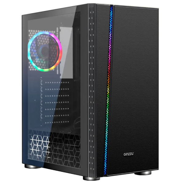 Корпус для компьютера Ginzzu CL200 FAN 12LED USB3.0 Window фото