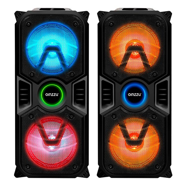 Беспроводная акустика Ginzzu Midi RGB/BT/USB/TF/FM/ДУ (GM-207)