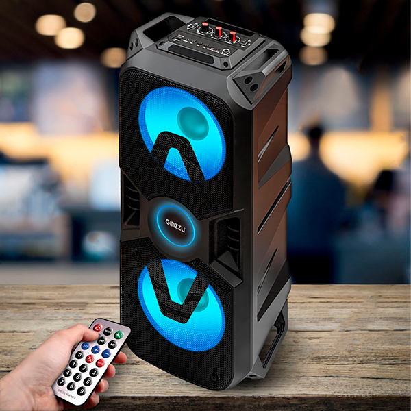 Беспроводная акустика Ginzzu Midi RGB/BT/USB/TF/FM/ДУ (GM-207)