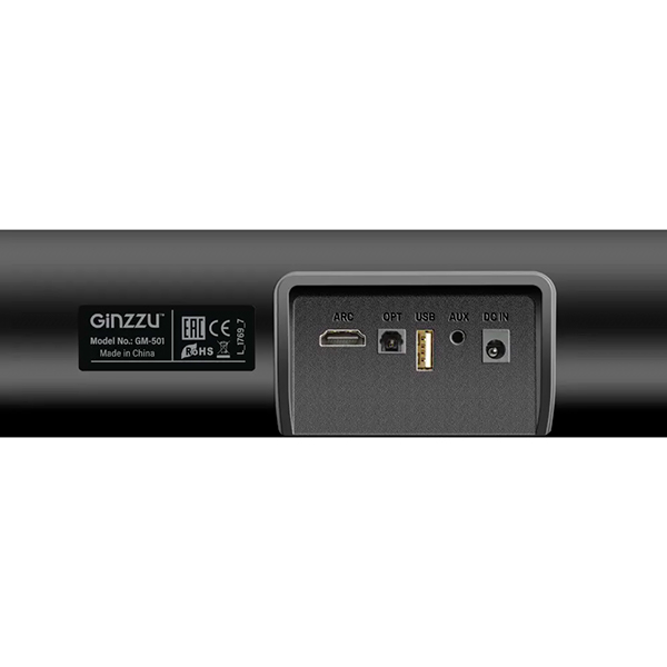 Саундбар Ginzzu 2x10W/HDMI/RCA/Optical/USB/ДУ (GM-501)
