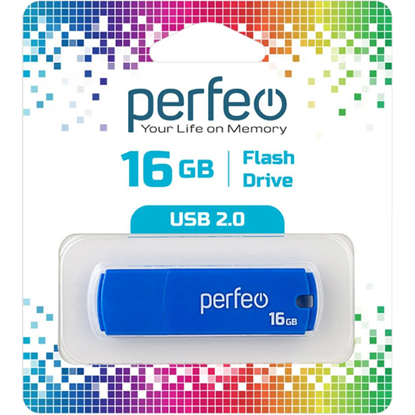 Флэш диск USB Perfeo 16GB C05 Blue (PF-C05N016)