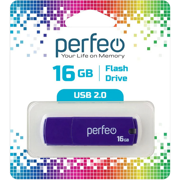 Флэш диск USB Perfeo 16GB C05 Purple (PF-C05P016)