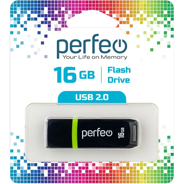 Флэш диск USB Perfeo 16GB C11 Black (PF-C11B016)