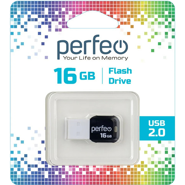 Флэш диск USB Perfeo 16GB M02 White (PF-M02W016)