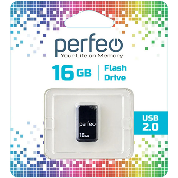 Флэш диск USB Perfeo 16GB M03 Black (PF-M03B016)