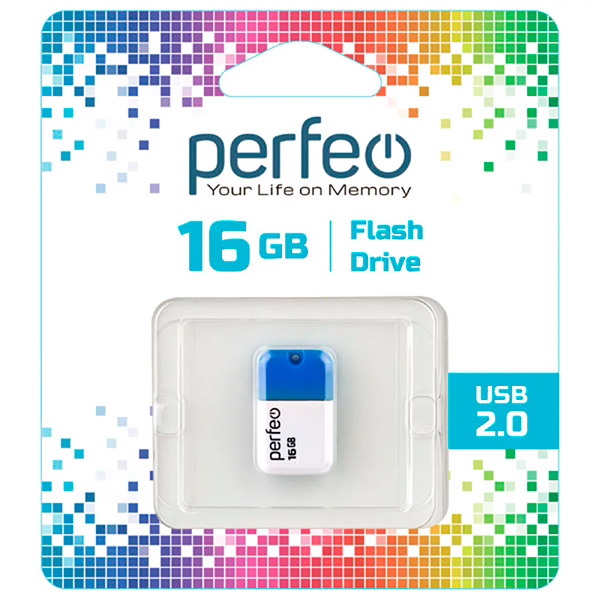 Флэш диск USB Perfeo 16GB M04 Blue (PF-M04BL016)