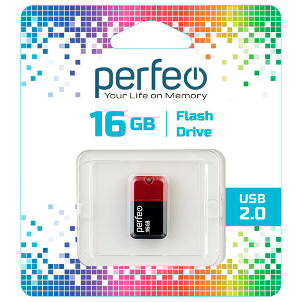 Флэш диск USB Perfeo 16GB M04 Red (PF-M04R016)