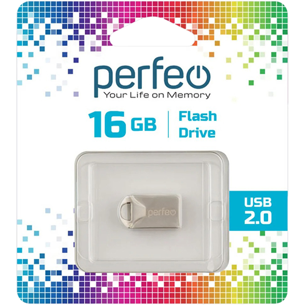 Флэш диск USB Perfeo 16GB M10 Metal Series (PF-M10MS016)
