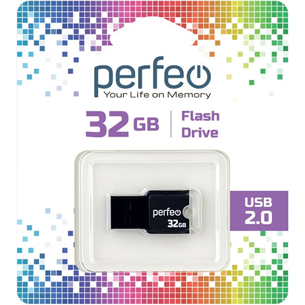 Флэш диск USB Perfeo 32GB M01 Black (PF-M01B032)
