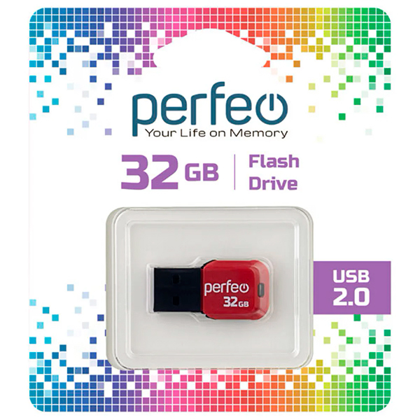 Флэш диск USB Perfeo 32GB M02 Black (PF-M02B032)